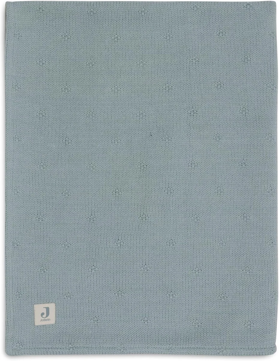Kocyk dziecięcy Cosy Knit Sea Green bawełniany 100x150 cm 2.0 TOG Öko-Tex
