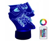 Lampy stojące - Lampka nocna attack on titan levi 3d led imię - miniaturka - grafika 1