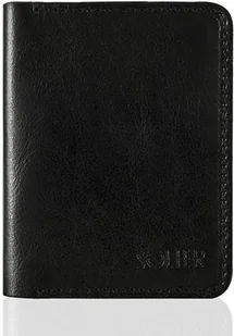 Solier Cienki skórzany męski portfel SOLIER SLIM CZARNY GRACIE - Portfele - miniaturka - grafika 1