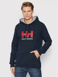 Bluzy męskie - Helly Hansen Bluza Hh Logo 33977 Granatowy Regular Fit - grafika 1
