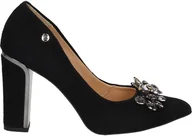 Czółenka - Maciejka Czółenka 2971J-01/00-1 36 Czarne z kryształową ozdobą - miniaturka - grafika 1