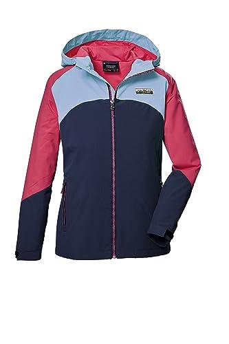 killtec Dziewczyny Funkcjonalna kurtka/kurtka outdoorowa z kapturem KOS 335 GRLS JCKT, blue, 128, 41646-000