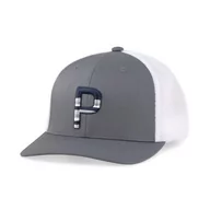 Czapki damskie - PUMA Męska czapka Sundown Trucker P, Cichy, granatowy, jasny biały, wysokie siedzisko, jeden rozmiar - miniaturka - grafika 1