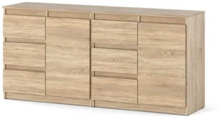 Komoda Do Salonu Sypialni Pokoju 160cm Duża Szafka Z 4 Szufladami Sonoma - Komody - miniaturka - grafika 1
