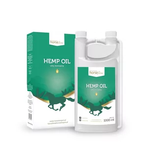 HorseLinePro Hemp Oil 1000ml OLEJ KONOPNY DLA KONIA - Pasze dla zwierząt - miniaturka - grafika 1