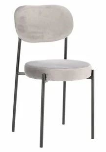 Szare Minimalistyczne Krzesło Tapicerowane L8-D34 - Krzesła - miniaturka - grafika 1
