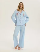 Piżamy damskie - Piżama damska Vulnerability Bloovii jasny niebieski S - miniaturka - grafika 1