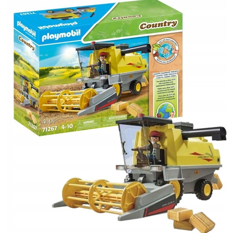 PLAYMOBIL COUNTRY KOMBAJN ROLNIK WIES FARMA ZESTAW DLA DZIECI KREATYWNY
