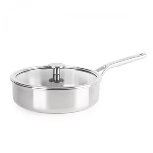 KitchenAid Głęboka patelnia z pokrywką 3-warstwowa stalowa 24cm - Patelnie - miniaturka - grafika 1