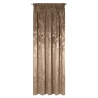 Zasłony - Zasłona welwetowa Naira brązowa 140 x 270 cm na taśmie - miniaturka - grafika 1