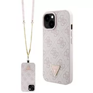 Etui i futerały do telefonów - Guess GUHCP15MP4TDSCPP iPhone 15 Plus 6.7" różowy/pink hardcase Crossbody 4G Metal Logo - miniaturka - grafika 1