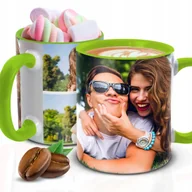 Kubki - Kubek Z Nadrukiem TWOJE ZDJĘCIE NA DZIEŃ CHŁOPAKA Zielono Biały Kreator - miniaturka - grafika 1