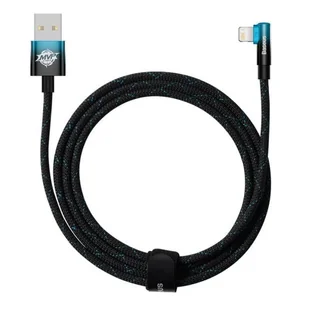 Baseus MVP 2 Elbow kątowy kabel przewód z bocznym wtykiem USB / Lightning 2m 2.4A niebieski (CAVP000121) - Kable komputerowe i do monitorów - miniaturka - grafika 2