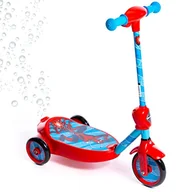 Hulajnogi elektryczne - Huffy Marvel Spiderman Bubble hulajnoga elektryczna dla dzieci w wieku 3-5 lat, 6 V, zabawka z pompką bąbelkową, czerwony - miniaturka - grafika 1