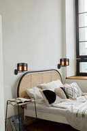 Lampy ścienne - Czarny kinkiet glamour do czytania w sypialni MEDELIN GLAM - miniaturka - grafika 1