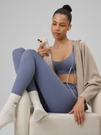 Legginsy - 4F Legginsy do jogi szybkoschnące damskie - niebieskie XS - miniaturka - grafika 1