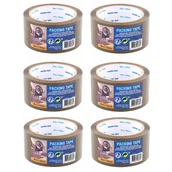 Taśmy klejące - 6X Taśma Pakowa Do Pakowania Brązowa 66 M X 50Mm - miniaturka - grafika 1