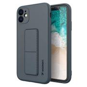 Etui i futerały do telefonów - Wozinsky Kickstand Case elastyczne silikonowe etui z podstawką Samsung Galaxy A32 5G granatowy - miniaturka - grafika 1