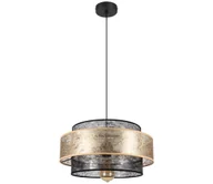 Lampy sufitowe - Żyrandol na lince GABI 1xE27/60W/230V złoty/czarny śr. 40 cm - miniaturka - grafika 1