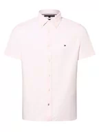 Koszule męskie - Tommy Hilfiger - Męska koszula z dodatkiem lnu, różowy - miniaturka - grafika 1