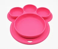 Miseczki i talerzyki dla dzieci - Talerz Silikonowy  Blw Ciemny Róż - miniaturka - grafika 1