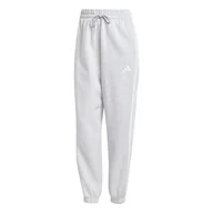 Spodnie rowerowe - adidas Kobiety ESSENTIALS 3-STRIPES FLEECE LOOSE PANTS, light grey heather/white, XL - miniaturka - grafika 1
