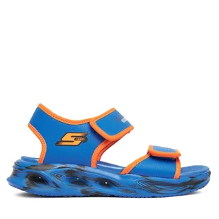 Sandały Skechers Sola Glow Sandal-Fusion Brights 407032L/BLOR Niebieski - Buty dla chłopców - miniaturka - grafika 1