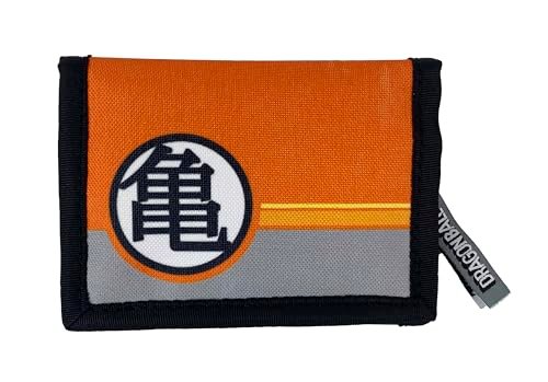 CYPBRANDS CyP Brands-Dragon Ball, Portfel, Portfel, Portfel, Portfel młodzieżowy z rzepem, Pomarańczowy, Oficjalny produkt, Pomarańczowy, Estandar