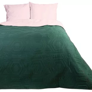 Narzuta 200 x 220 Pikowana Tara Green + Light Pink - Narzuty - miniaturka - grafika 1