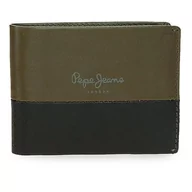 Portfele - Pepe Jeans Dual Portfel Poziomy z portmonetką Zielony 11,5x8x1 cms Skóra, Zielony, Talla única, Portfel poziomy z portmonetką - miniaturka - grafika 1