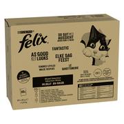 Mokra karma dla kotów - Megapakiet Felix, 80 x 85 g - Mięsne smaki (wołowina, kurczak, kaczka, jagnięcina) - miniaturka - grafika 1