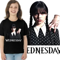 Moda i Uroda OUTLET - 3169 WEDNESDAY ADAMS KOSZULKA DZIECIĘCA CZARNA 128 - miniaturka - grafika 1