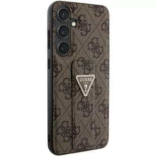 Guess GUHCS24SPGS4TDW S24 S921 brązowy/brown hardcase Grip Stand 4G Triangle Strass - Etui i futerały do telefonów - miniaturka - grafika 4