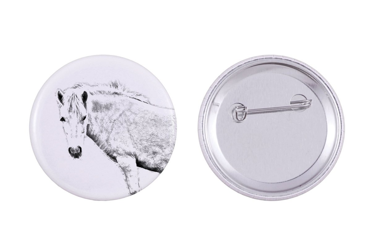 Koń fiordzki - ozdoba koszuli, przypinka do torby, idealny prezent z możliwościa dodanie swojej grafiki marki Art-Dog