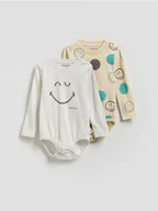 Body dla niemowląt - Reserved - Body SmileyWorld® 2 pack - jasnoszary - miniaturka - grafika 1