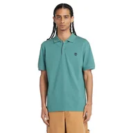 Koszulki męskie - polo uomo timberland tb0a2dje - sleeve stretch polo cl61 sea pine - miniaturka - grafika 1