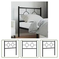 Inne meble do sypialni - The Living Store Metalowe wezgłowie - czarne - 80 cm - Wezgłowie - miniaturka - grafika 1
