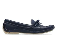 Półbuty damskie - Natala Rio [navy leather] - rozmiar 39.5 - miniaturka - grafika 1