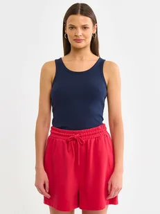 BIG STAR Top w kolorze granatowym - Koszulki i topy damskie - miniaturka - grafika 1