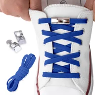 Akcesoria obuwnicze - Sznurówki Płaskie Bez Wiązania Na Zapinki Do Butów Obuwia Ecru Sulpo 100 Cm - miniaturka - grafika 1