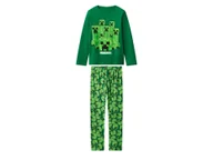 Piżamy chłopięce - Piżama dziecięca Minecraft z bawełny (Zielony, 122/128) - miniaturka - grafika 1