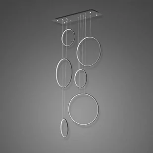 Altavola Design Ledowe Okręgi lampa wisząca 130W czarna LA076/P_90_in_3k_black_dimm - Lampy sufitowe - miniaturka - grafika 1