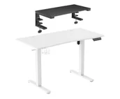 Biurka gamingowe - Silver Monkey Biurko elektryczne ED-120 white + Podstawka pod monitor EE-2 - miniaturka - grafika 1