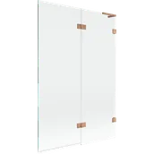 Parawany nawannowe - Mexen Lunar L parawan nawannowy 2-skrzydłowy prawy 120 x 150 cm, transparent, miedź szczotkowana - 897L-120-100-65-00-P - miniaturka - grafika 1