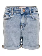 Spodenki damskie - ONLY Szorty dziewczęce, jasnoniebieski (light blue denim), 152 cm - miniaturka - grafika 1