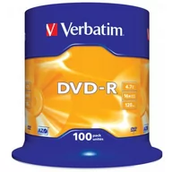 Nośniki danych - Verbatim DVD-R 43549 4.7GB 16x cake 100 SZT - miniaturka - grafika 1