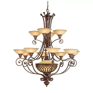 Elstead Lighting Żyrandol LAMPA wisząca STIRLING CASTLE FE/STIRLINGCAS12 FEISS OPRAWA klasyczna patyna kremowy - Lampy sufitowe - miniaturka - grafika 1