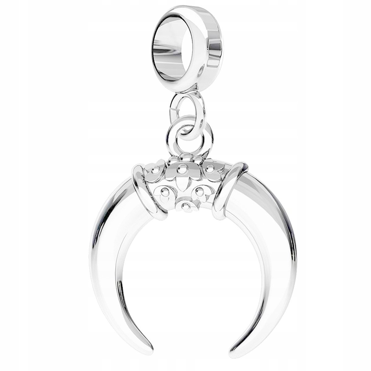 Charms Srebrny z Księżycem Półksiężycem Moon Księżyc Półksiężyc SREBRO 925