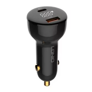 Ładowarka samochodowa LDNIO C101, USB + USB-C, 100W + kabel USB-C do Lightning (czarna) - Ładowarki samochodowe - miniaturka - grafika 1