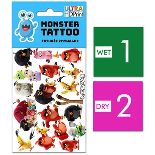 TATUAŻE ZMYWALNE DLA DZIECI ANGRY BIRDS WZORY ORYGINALNE - Zabawki kreatywne - miniaturka - grafika 1